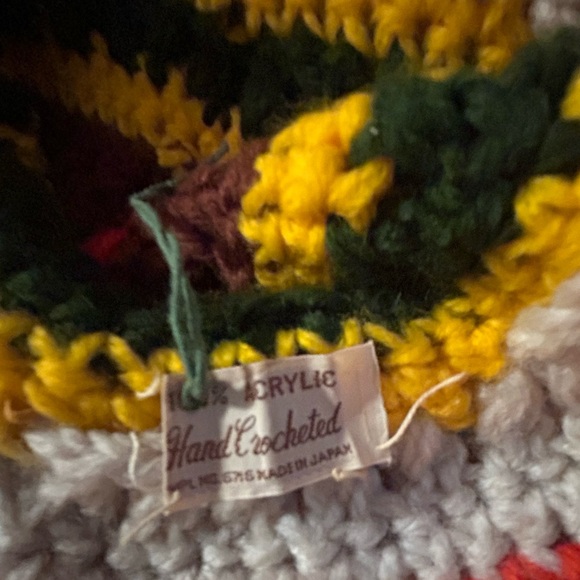 Vintage Handmade Crocheted Colorful Bucket Hat. - Picture 4 of 5